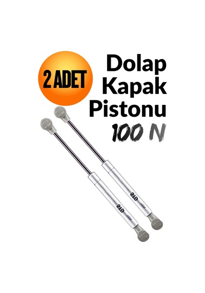 2 Adet Dolap Amortisörü Gazlı Piston Kapak Hidroliği 27 Cm 100n Gri Gri