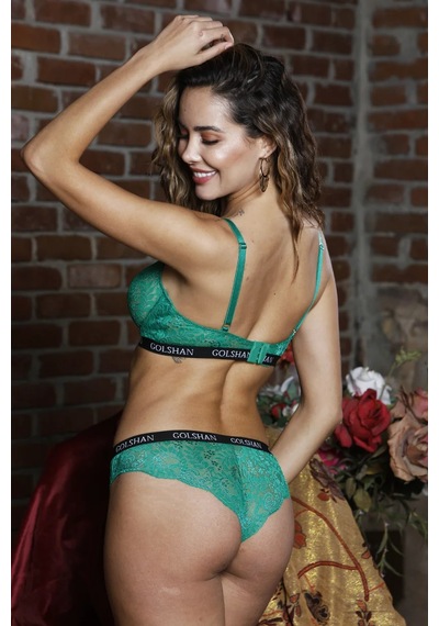Melonika Golshan Gaudy Lace Bra, Yeşil Konforlu Ve Şık Sütyen Çok Renkli