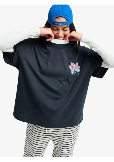 Roxy Talloversize Washed Kadın T-shirt-erjzt06081 Siyah