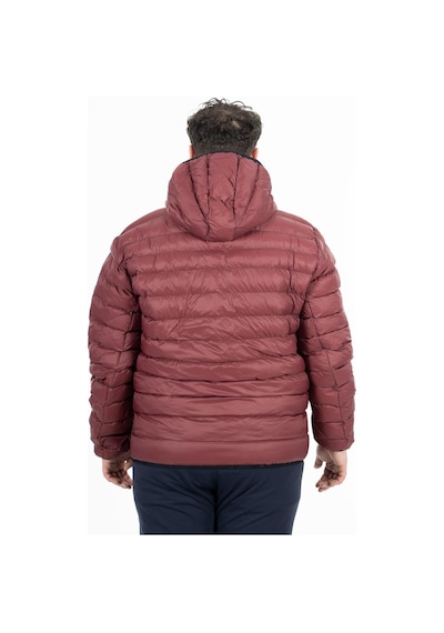 Maraton Sportswear Büyük Beden Erkek Kapşonlu Uzun Kol Basic Bordo Mont 21874-bordo Bordo