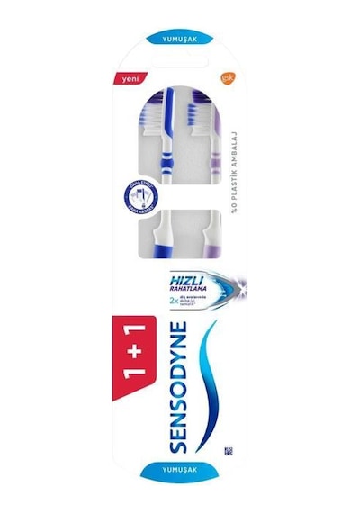 Sensodyne Hızlı Diş Fırçası 2'li Mavi - Mor