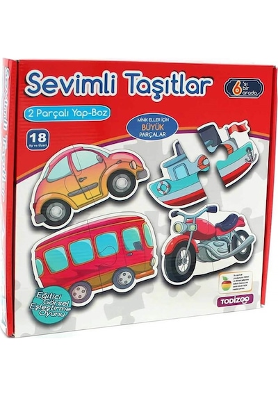 Sevimli Taşıtlar Yapboz 12 Parça 83904