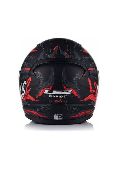 Ls2 Rapıd 2 Kaıju Mat Siyah-kırmızı Fullface Motosiklet Kaskı Mavi Camlı Sıyah-Kırmızı