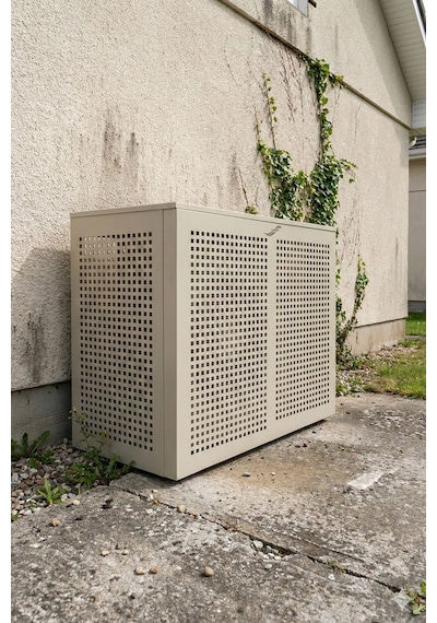 Klima Motoru/dış Ünite Gizleme/koruma Kafesi Xl 120x62x150 H Square Açık Gri