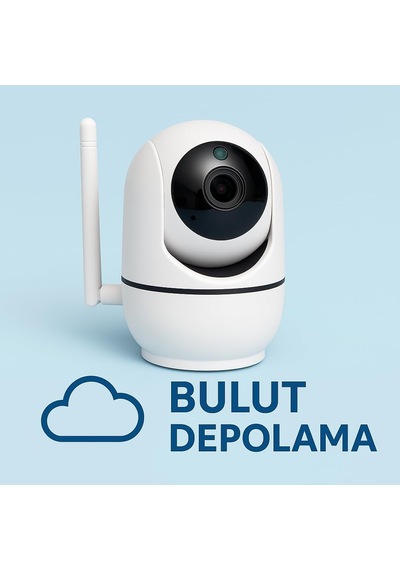 Wifi Akıllı Güvenlik Kamerası / 360 Görüş / Hareket Algılama & Anlık Bildirim / Gece Görüşü / 7/24 Uzakta