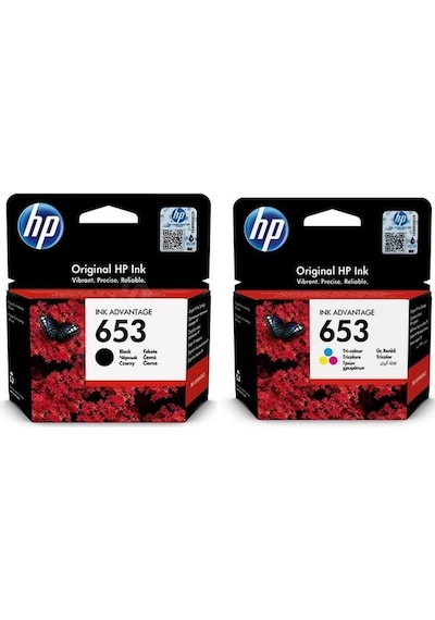 Hp 653 Renkli Ve Siyah 2 Li Set Kartuş