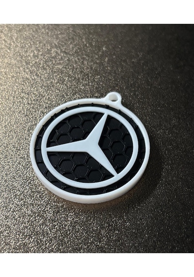 Markanıza Özel Petek Desenli Mercedes Benz Logolu 3d Anahtarlık