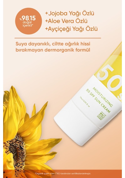 Iva Natura Organik Nemlendirici Ve Koruyucu 50 Spf Güneş Kremi 75 Ml