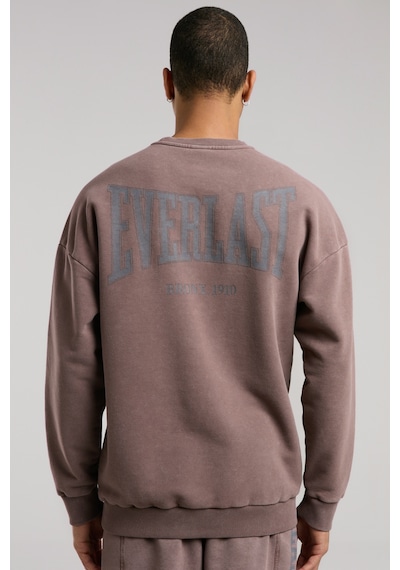 Everlast Bronx 1910 Yıkamalı Kahverengi Erkek Sweatshirt Kahverengi