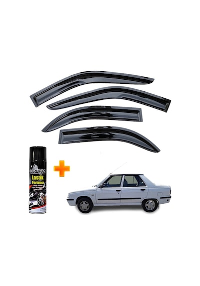 Renault 9 Mügen Cam Rüzgarlığı 4 Lü Takım +500ml Lastik Parlatıcı