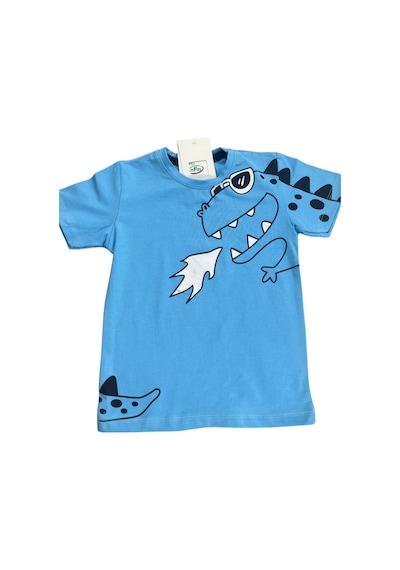 Dinozor Baskı Erkek Çocuk Takım-90564 Mavi