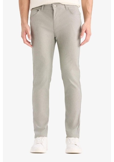 DeFacto Yazlık Chino Kanvas Dokulu Pantolon Slim Fit Dar Kesim Cepli Dar Paça T1055AZ25SPKH120