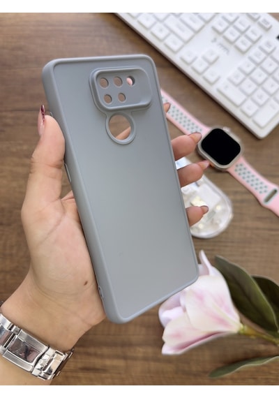 Redmi Note 9 Uyumlu Kamera Korumalı Darbeye Dayanıklı Renk Atmayan Keep Silikon Kılıf Gri