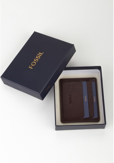 Fossil %100 Hakiki Deri Unisex El Portföyü Kartlık Kahverengi Kahverengi