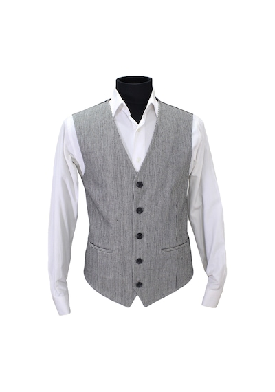 Mentor Regalo Erkek Yelek V Yaka Si̇Yah Beyaz 50509