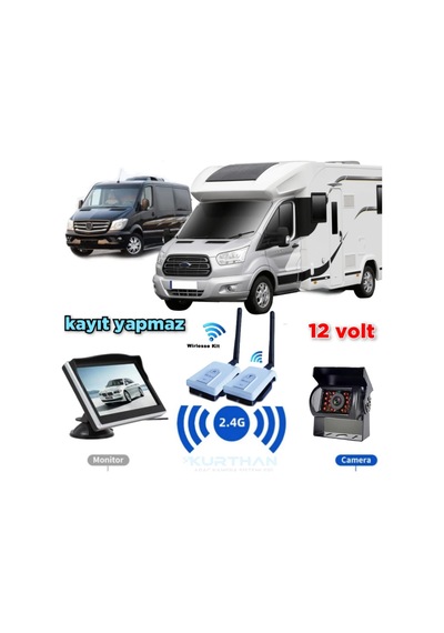 5 '' Monitör+bus Kamera +wifi Görüntü Aktarıcı Seti 12 V Kayıtsız