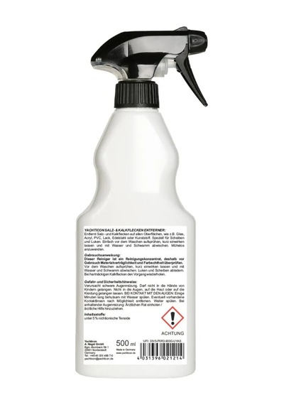 Yachtion - Tuz Ve Kireç Leke Çıkarıcı 500 Ml : Pencerelerinizde Ve Lumbozlarınızda Klor/tuz Lekelerine Son