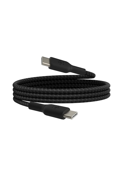 Boost Charge Örgülü Usb-c, Hızlı Şarj Cihazı, Usb-c Şarj Kablosu, İphone 16, 15, Samsung Galaxy S24, S23, Pixel, İpad, Macbook, Nintendo Ve Daha Fazlası İçin Hızlı Şarj, 1 Metre, Siyah