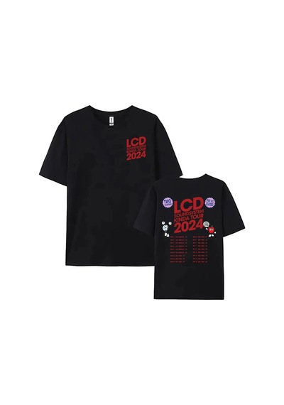 Startmore Beyaz Electronic Rock Band Lcd Soundsystem Short Sleeve Summer Siyah