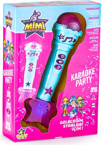 Erdem Toys Işıklı ve Müzikli Oyuncak Mikrofon - Turkuaz