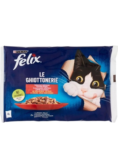 Multipack Sığır Ve Tavuklu Yetişkin Yaş Kedi Maması 1 Adet 4x85 Gr