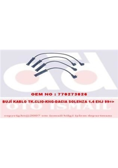 ÜNÜVAR 826 BUJI KABLOSU CLIO II SYMBOL KANGOO / LOGAN SOLENZA 1.4