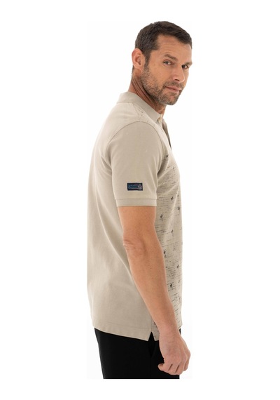 AR-MA Arma Erkek Regular Fit Parça Boyama Polo Yaka Tişört Y25374376101 Gri-bej G8 Gri