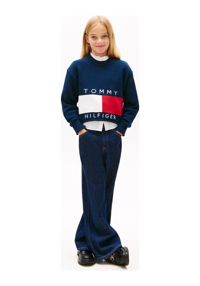 Tommy Hilfiger Kız Çocuk Triko Kg0kg08922 Lacivert