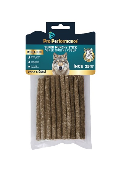 Pro Performance Super Munchy Çubuk Dana Ciğerli İnce 25 Adet