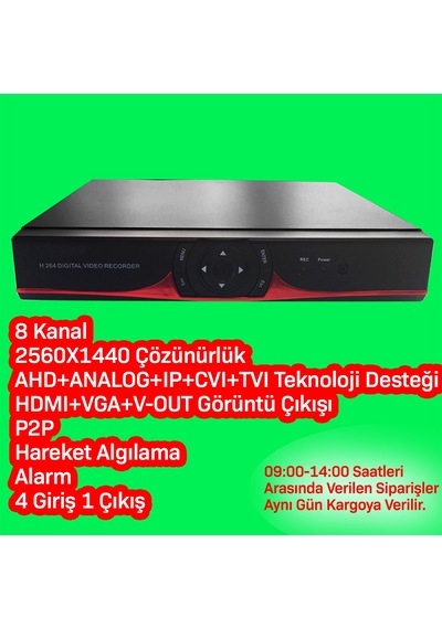 8 Kanal Ahd Kayıt Cihazı