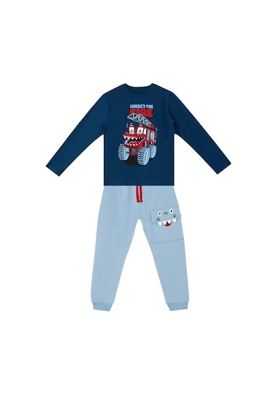 Denokids Canavar İtfaiye Erkek Çocuk T-shirt Pantolon Takım Çok Renkli