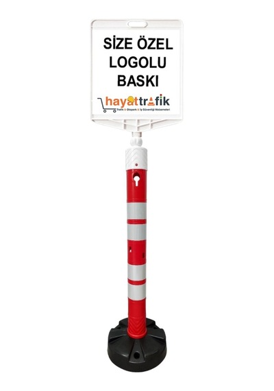 Levhalı Uyarı Dikmesi Seti 120 Cm - Kauçuk Tabanlı-set5