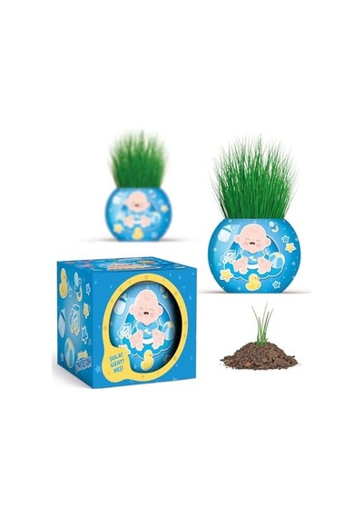 Bebek Temalı Çim Adam 6'lı Set Çocuklar İçin Eğitici Ve Eğlenceli Bitki Yetiştirme Kiti
