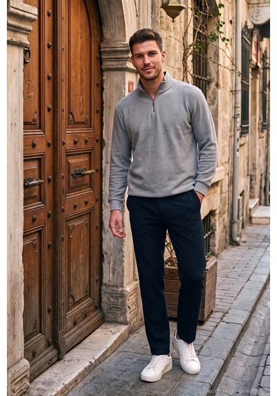 Buratti Normal Bel Regular Fit Düz Paça Pantolon Erkek Pantolon 6843702 Lacivert