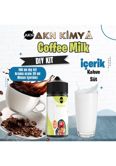 Coffee Milk Dıy Kit Kahve Süt Gıda Aroması %20 Oranda Aroma İçerir Hazır Değildir 100 Ml