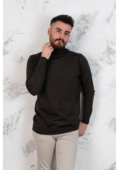 Boğazlı Slimfit Erkek Triko Kazak