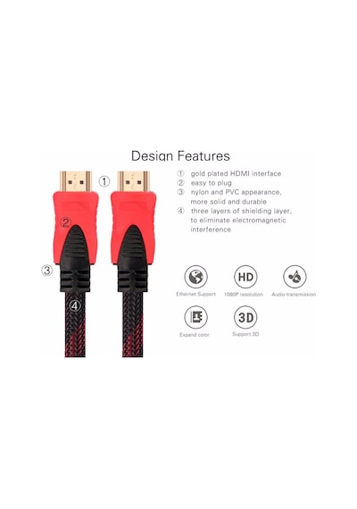 4877 Hdmi Kablosu 15 Metre Lcd Laptop 4k Fhd Ara Bağlantı Erkek