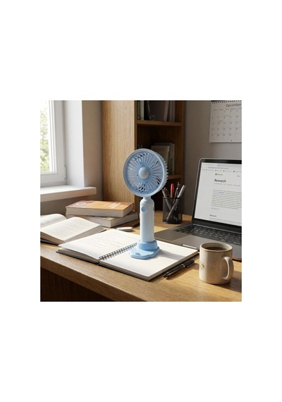 3 Kademeli Masaüstü Fan Telefon Tutuculu Özellikli Standlı Elde Taşınabilir Mini Fan Ekl29 5671 Çok Renkli