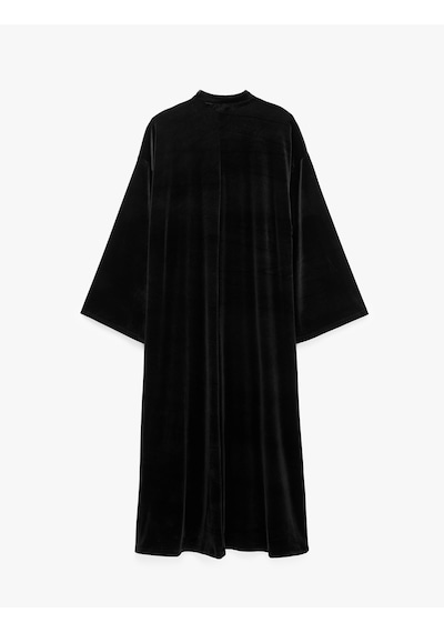 Koton Geniş Uzun Kollu Mandarin Yaka Uzun Kadife Pelerin Kimono Süslü Düğmeli Siyah 7wak50317ek Koton Geniş Uzun Kollu Mandarin Yaka Uzun Kadife Pelerin Kimono Süslü Düğmeli Siyah 7wak50317ek