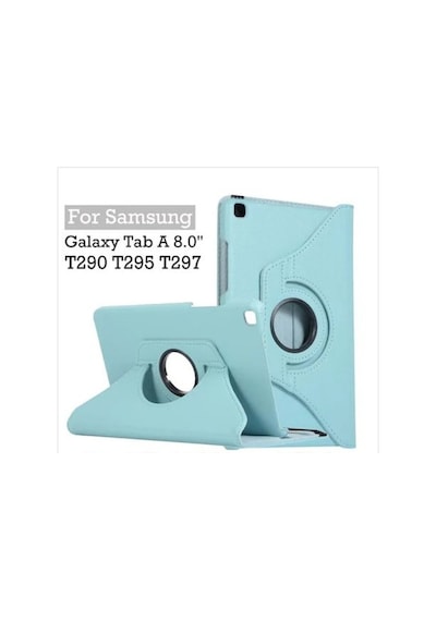 Samsung Uyumlu Galaxy Tab A 8.0 Kılıf T290 2019 360 Dönen Lastikli+Kalem