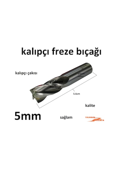 Kalıpçı Freze 5mm Kalıpçı Bıçak Freze Çakısı Parmak Freze