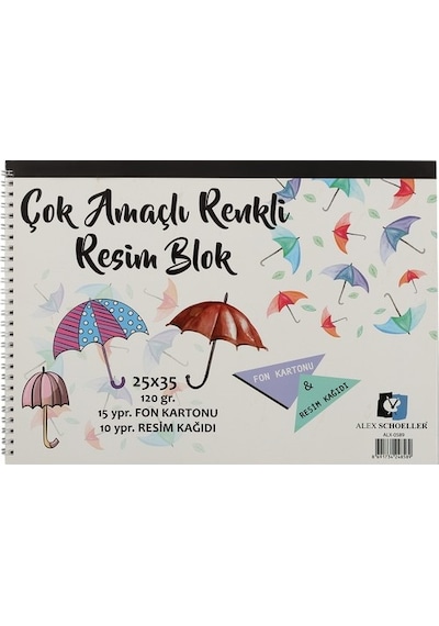 Alex Resim Def. 25X35 Spr. Renkli 120Gr 25Li 0589 Çok Renkli