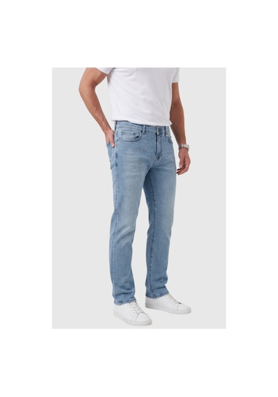 Deepsea Erkek Regular Fit Standart Kesim Likralı Taşlanmış Mavi Kot Pantolon Esnek Pamuklu Jean 2600982