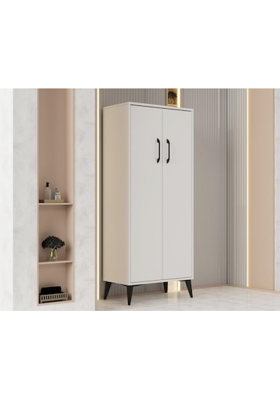 Flano Beyaz Çok Amaçlı Dolap İki Kapaklı Dört Raflı Mutfak,banyo,hol,balkon,ofis,ayakkabılık Beyaz Flano Beyaz Çok Amaçlı Dolap İki Kapaklı Dört Raflı Mutfak,banyo,hol,balkon,ofis,ayakkabılık Beyaz