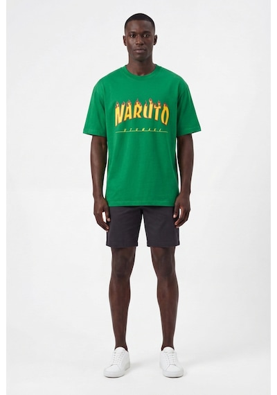 Blow Up Future Gen Naruto Oversize Erkek T-shirt 141419 Yeşil