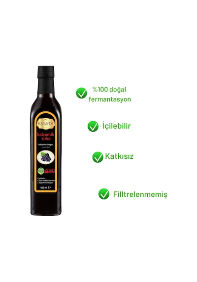 Hanzade Bitkisel Balzamik Sirke 3 x 500 ML