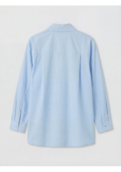 Lcw Modest Mavi Poplin Kadın Gömlek Tunik