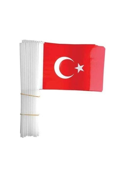 Vatan Battal Boy Çıtalı Kağıt Türk Bayrağı 40 LI