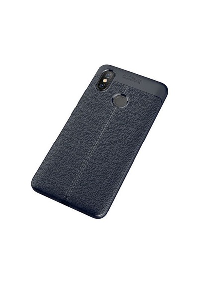 Xiaomi Mi Max 3 Kılıf Deri Silikon Yüzeyli Yüksek Kaliteli Silikondan Üretilmiş Premium Silikon Kapak Ryc/niss Lacivert