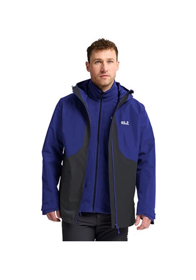 Jack Wolfskin Stonetraıl 3ın1 Jkt M Erkek Outdoor Montu 3'ü 1 Arada A66291-285 Siyah